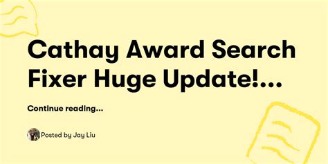 cathay award search fixer 2022|Cathay Award Search Fixer Huge Update! 亞萬查票神器大升級!.